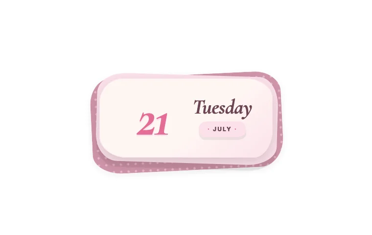 Date Notion widget in its default theme