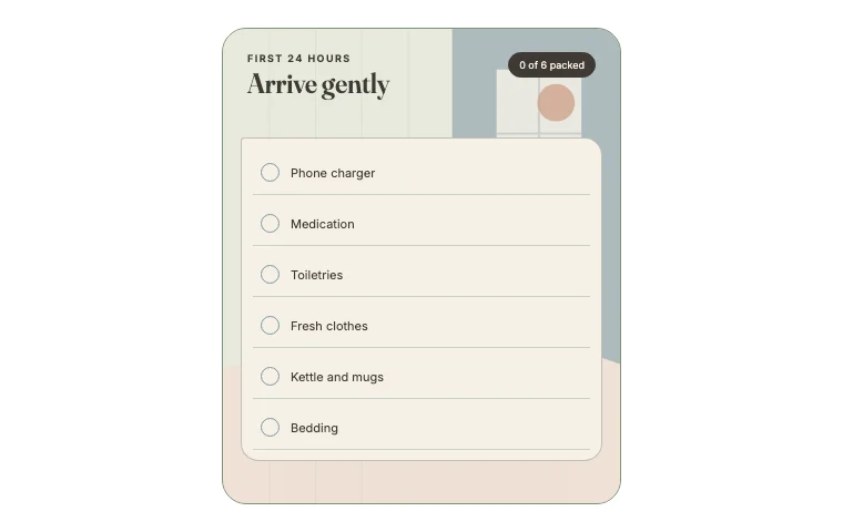 First 24 hours Notion widget in its default theme