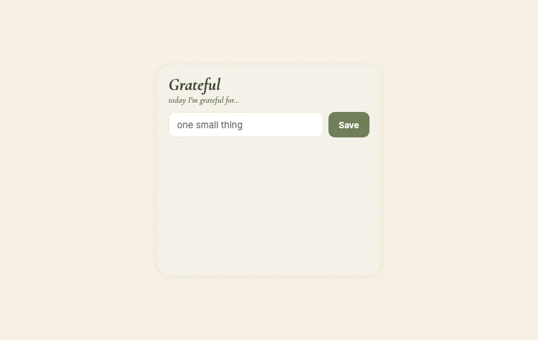 Gratitude jar Notion widget in its customised theme