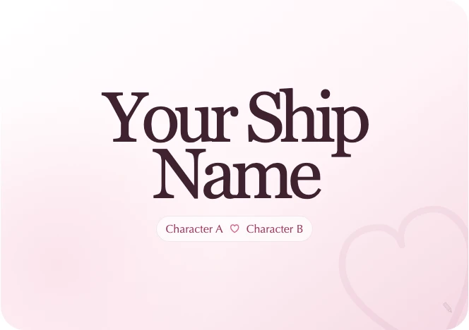 Set Sail ship name card in its default rose colour palette