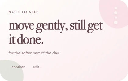 Soft Satin note widget with its real typography and decorative details