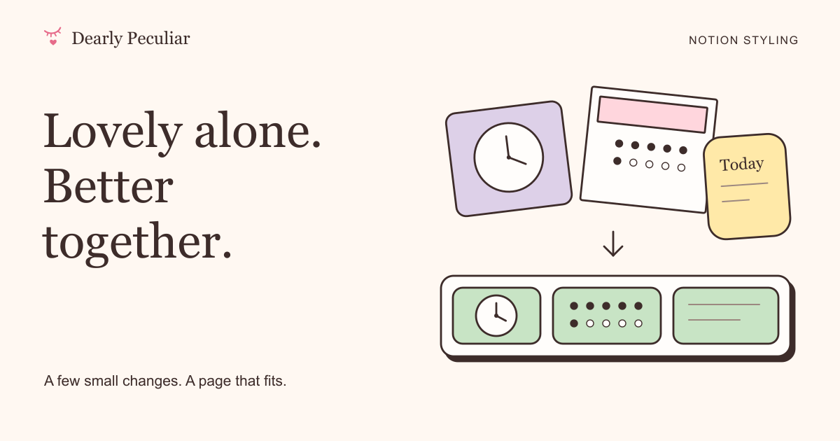 Why your Notion widgets don't look like they belong together